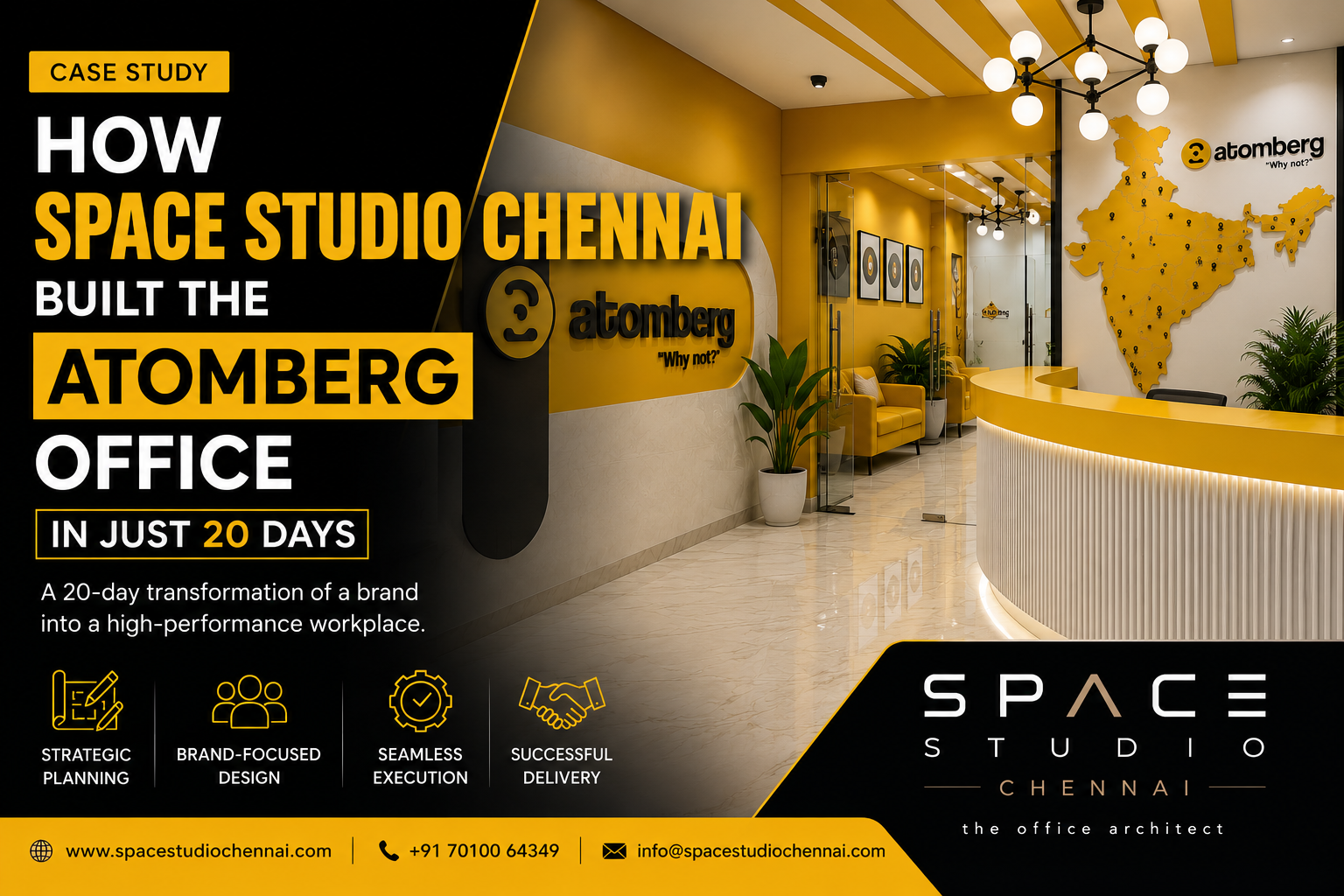 How Space Studio Chennai Built the Atomberg Office in Just 20 Days