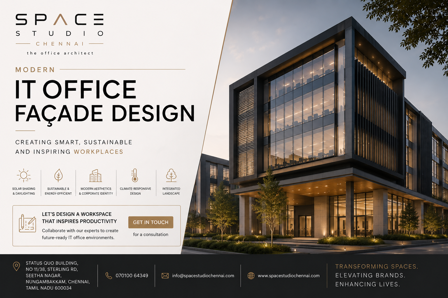 Modern Façade Design for IT Office Buildings